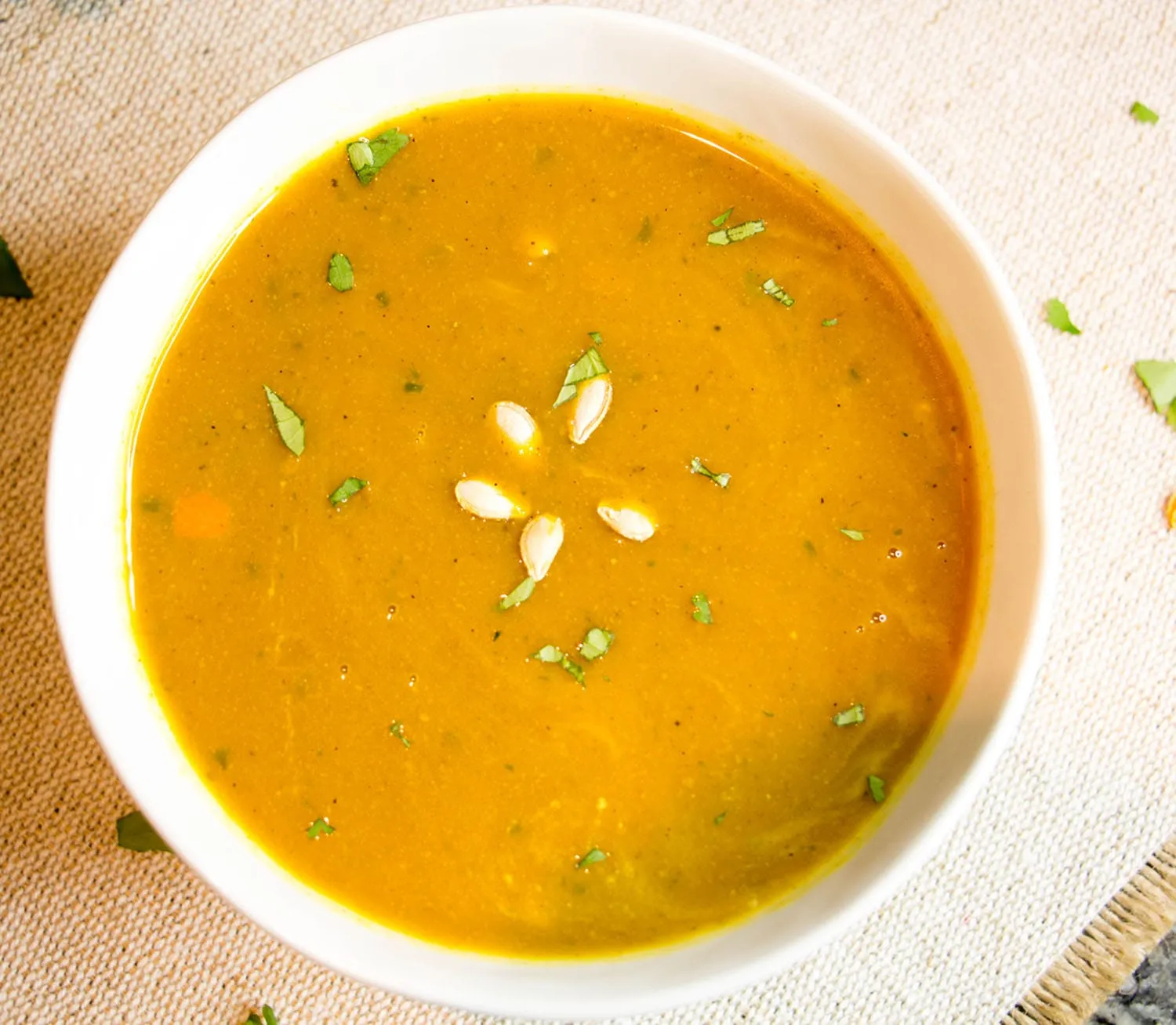 Curried Butternut Squash Soup Above