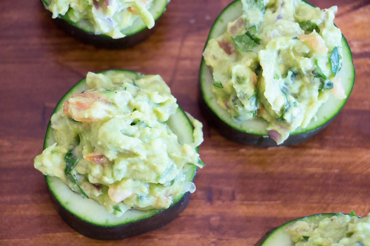 Guacamole Cucumber Cups