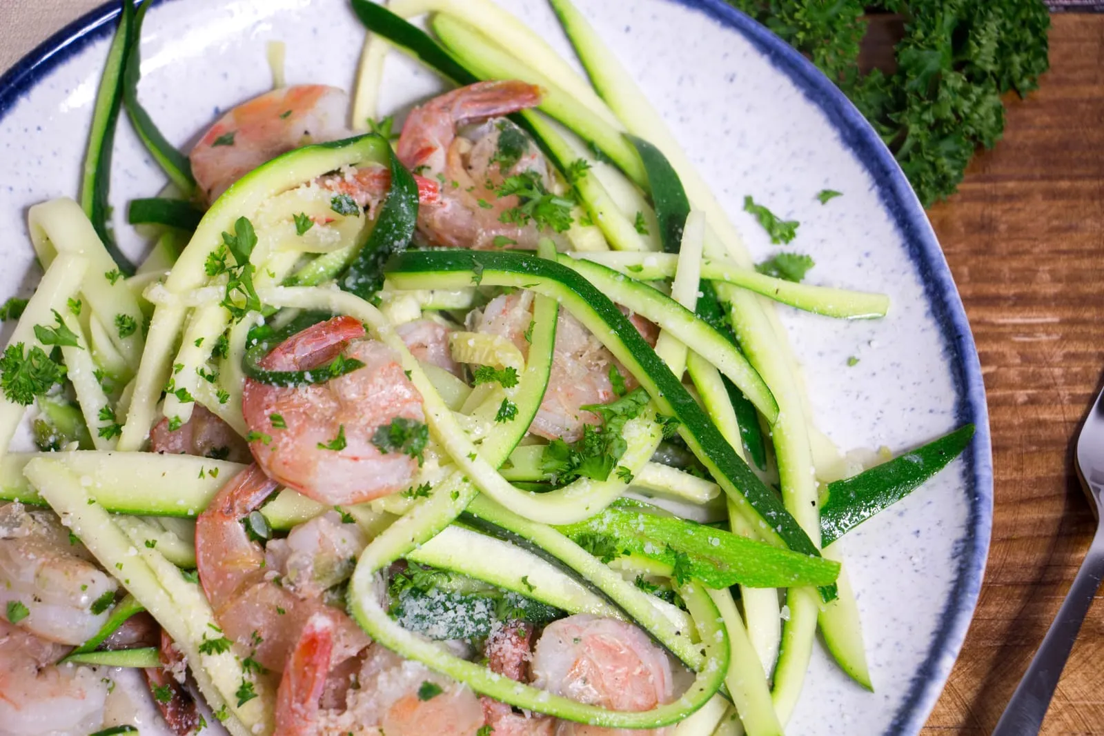 Shrimp Zucchini Linguine