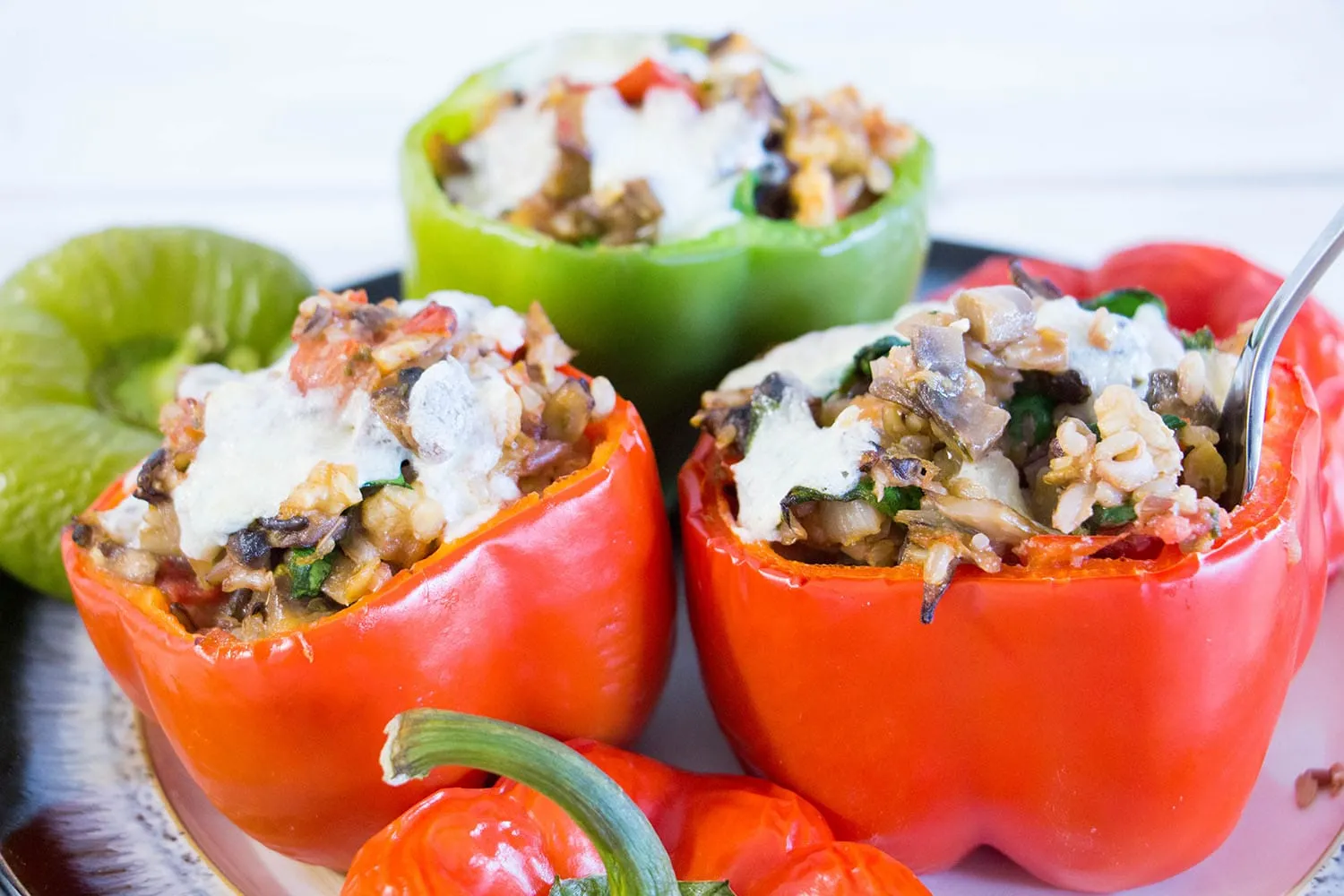 Wild Rice Stuffed Peppers