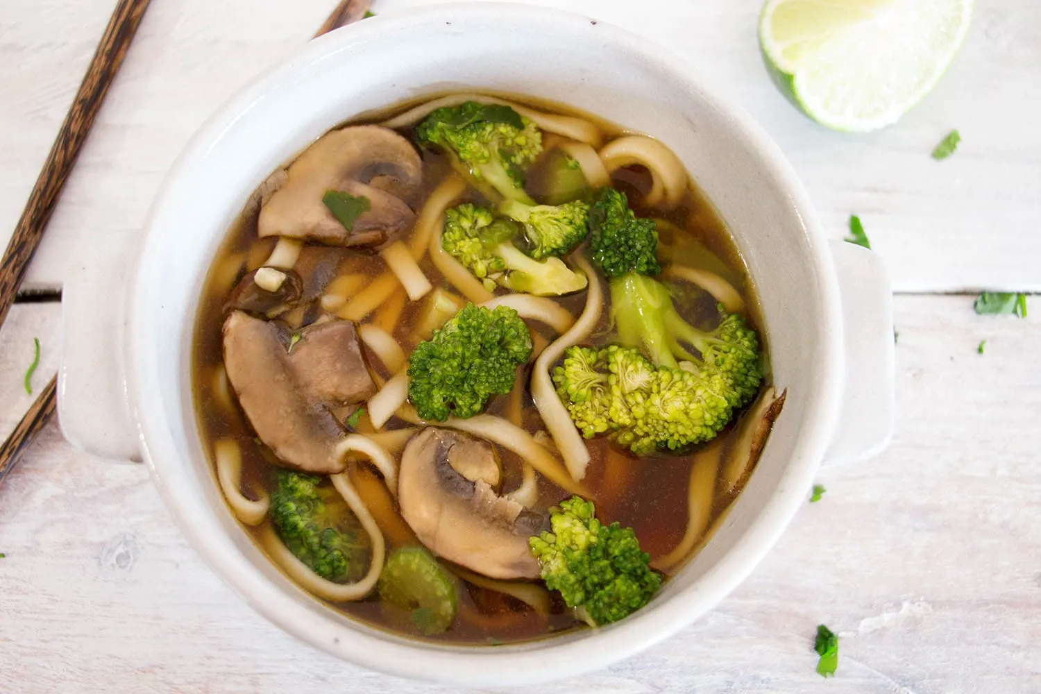 Vegetarian Udon Noodle Soup