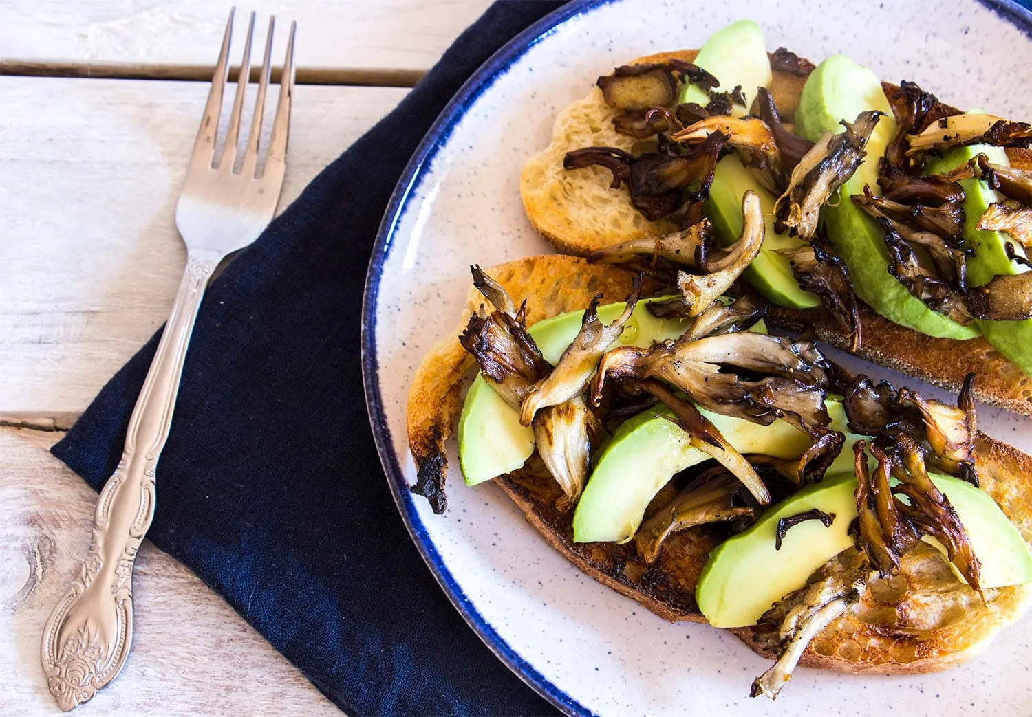Avocado & Sautéed Mushroom Toast