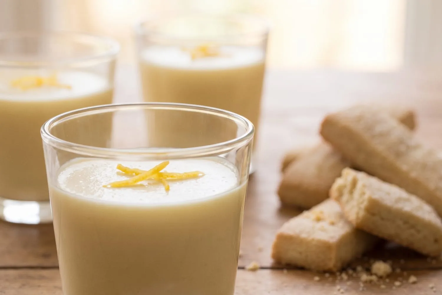 Lemon Posset with Shortbread