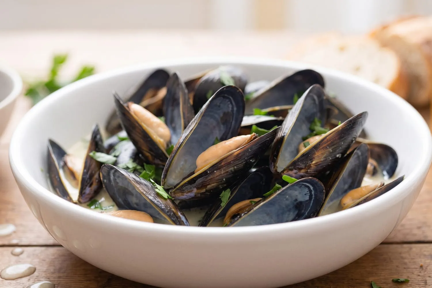 Mussels in Cider and Cream